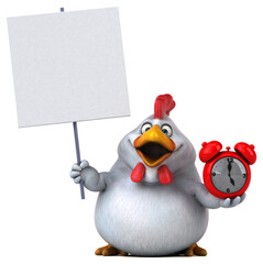 Fun chicken - 3D Illustration