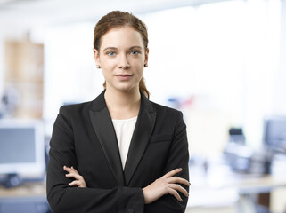 Confident young professional business woman portrait