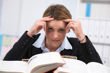 Gestresste Sekretärin