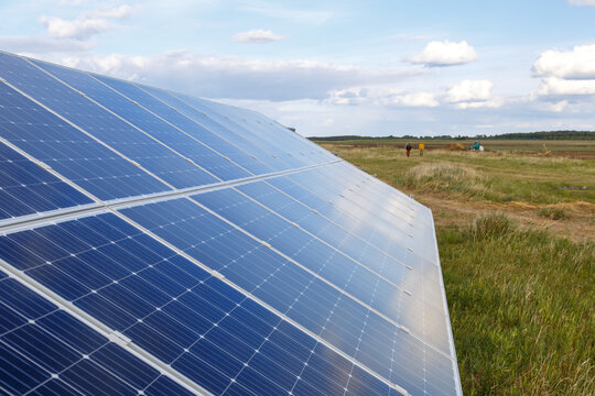 Solar panel produces green, environmentally friendly energy from the sun