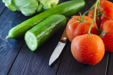 Fresh vegetables on the table