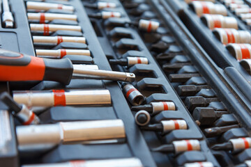 Naklejka premium Machine tool on the shelf