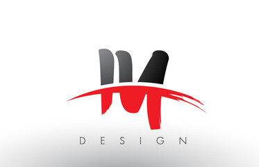 IY I Y Brush Logo Letters with Red and Black Swoosh Brush Front