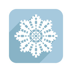 Patterned snowflake, lace doily. Flat illustration for design
