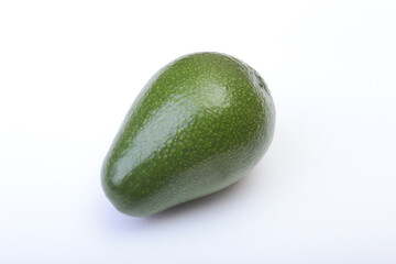 Fresh, green Avocado isolated on a white background.