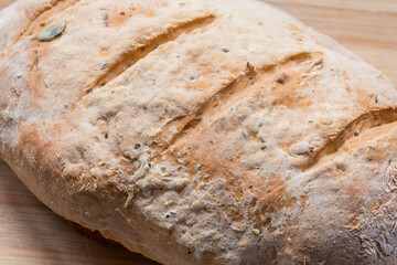 Homemade  bread with seeds