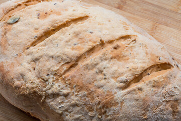 Homemade  bread with seeds