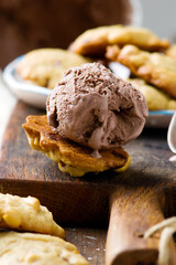 Chunky Peanut, Chocolate, and Cinnamon Cookies.style rustic