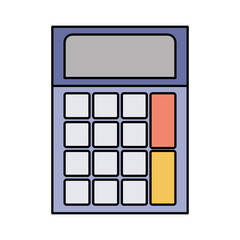 colorful silhouette of calculator icon vector illustration