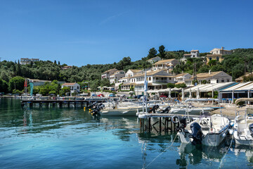 Agios Stefanos a small tourist resort on the north east coast of Corfu in Greece