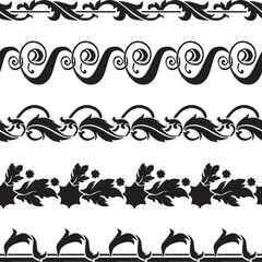 Seamless decorative borders