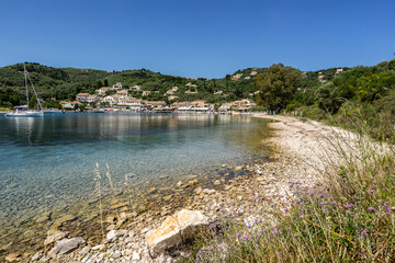 Agios Stefanos a small tourist resort on the north east coast of Corfu in Greece