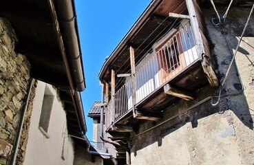 Balkon, Bergdorf Indemini, Tessin