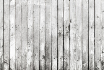 Old white grungy wooden fence texture