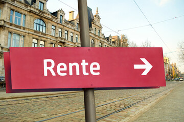 Obraz premium Schild 211 - Rente