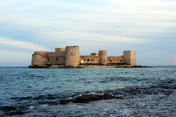 View of Kizkalesi castle in Turkey