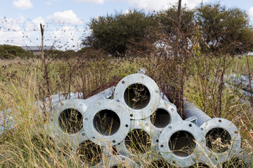 Manufactured pipes of a pivot in the steel and pivot manufacturing industry.