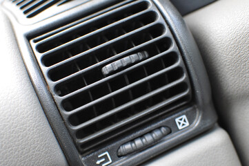 Air conditioner vent grill in a modern car