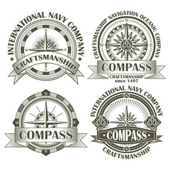 Set of vintage compasses