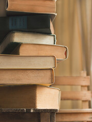 Book stacking on the table.