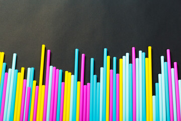 Colorful drinking straws