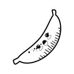 banana cartoon smiley vector icon illustration graphic design