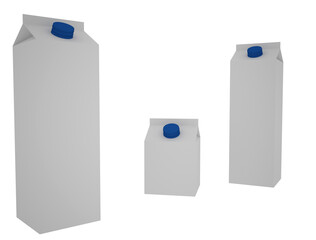 Three carton box with Screw Cap Mock-up
