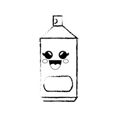 spray can cartoon smiley vector icon illustration graphic design