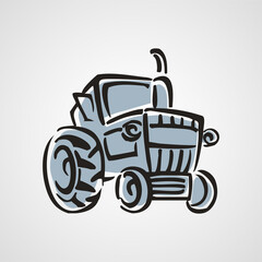 Tractor vector cartoon 