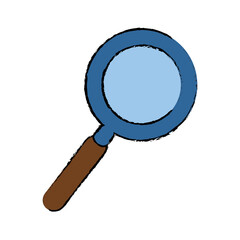 magnifying glass object vector icon illustration graphic design