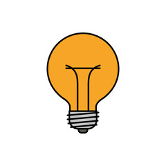 colorful silhouette of bulb light icon vector illustration