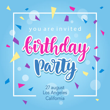 Birthday Party Invitation Banner Template