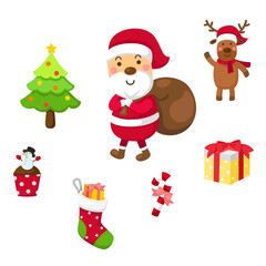 Christmas set vector illustration