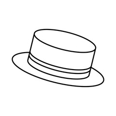 hat accessory icon over white background. vector illustration