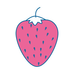 strawberry fruit food vector icon illustration graphic design