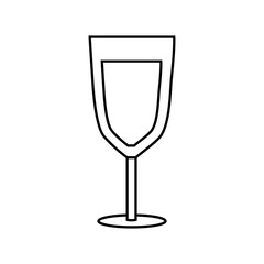 wine glass icon over white background. vector illustration