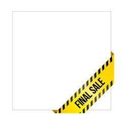 Yellow caution tape with words 'Final Sale'