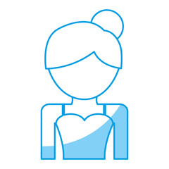 Obraz premium avatar woman icon over white background. vector illustration