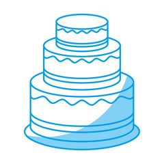 birthday cake icon over white background. vector illustration