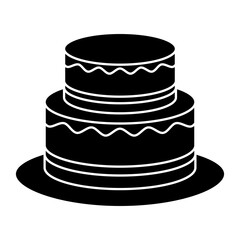 birthday cake icon over white background. vector illustration