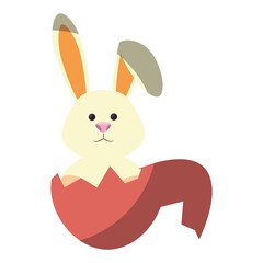 rabbit egg easter vector icon illustration graphic design
