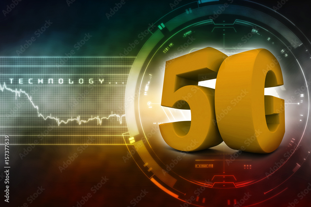 Poster 3d rendering 5g network 5g connection