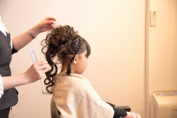 Fototapeta premium ヘアーセット