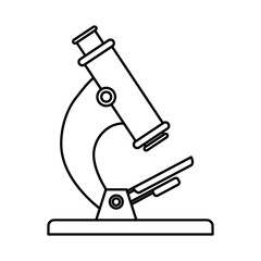 microscope tool icon over white background. vector illustration