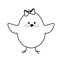 chick animal cute vector icon illustration graphic design
