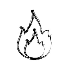 fire flame icon over white background. vector illustration