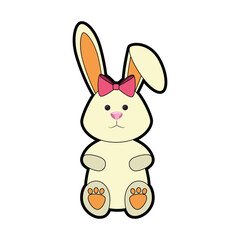 bunny animal nature vector icon illustration graphic design