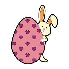 bunny animal egg easter vector icon illustration graphic design
