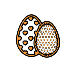 egg easter chocolate vector icon illustration graphic design