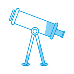 telescope icon over white background. vector illustration